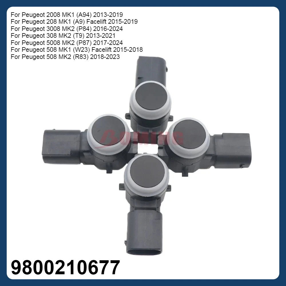 

9800210677 3-контактный черный PDC датчик парковки 9800210677XT 0263013216 для Peugeot Citroen 2008 208 3008 308 5008 508