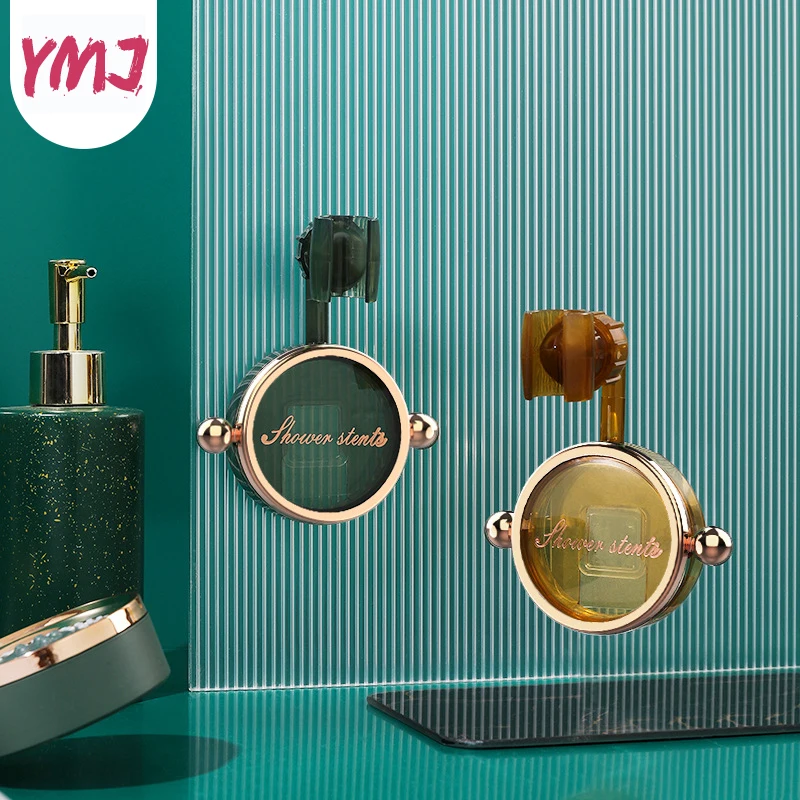 

Универсальный держатель для душевой лейки на 360 °, регулируемый самоклеящийся кронштейн для душевой лейки, настенная подставка без перфорации, аксессуары для ванной комнаты