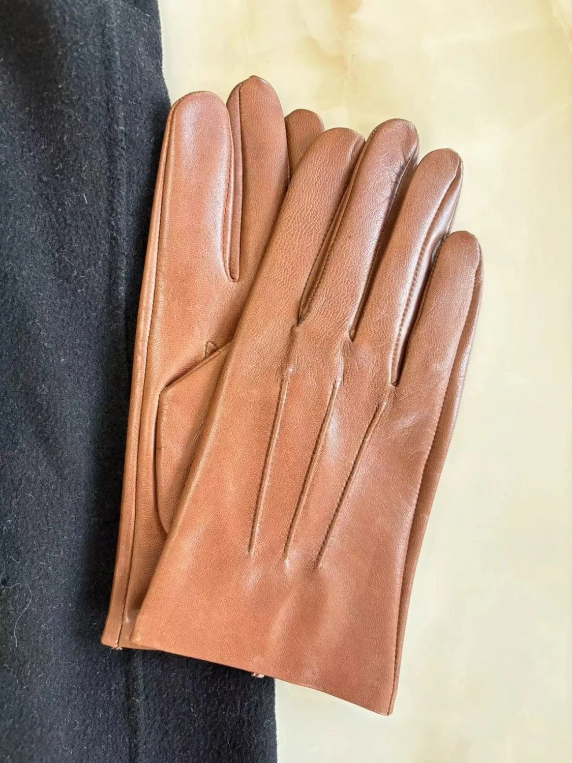 Men's sheepskin gloves drive soft thin touch