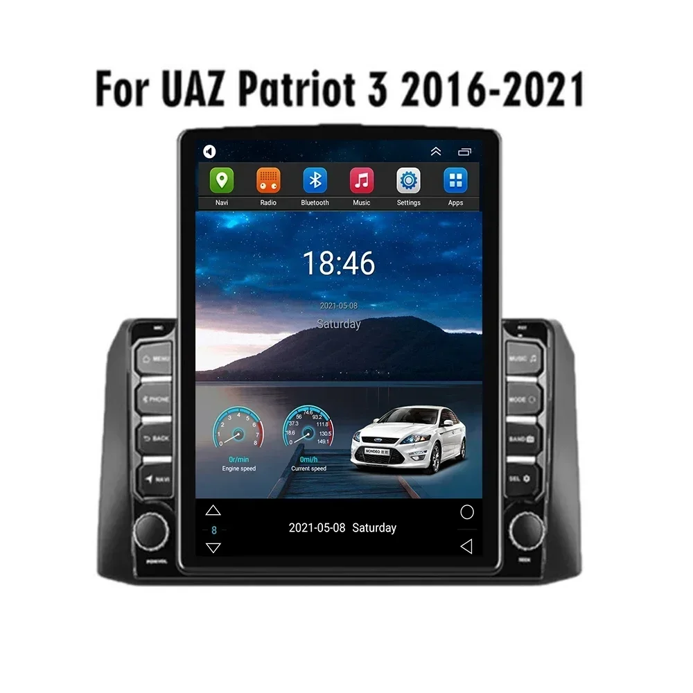 

Мультимедийный плеер для UAZ Patriot 3 2016-2023-2050, автомобильный радиоприемник в стиле Tesla, GPS-навигация, Android 13, камера