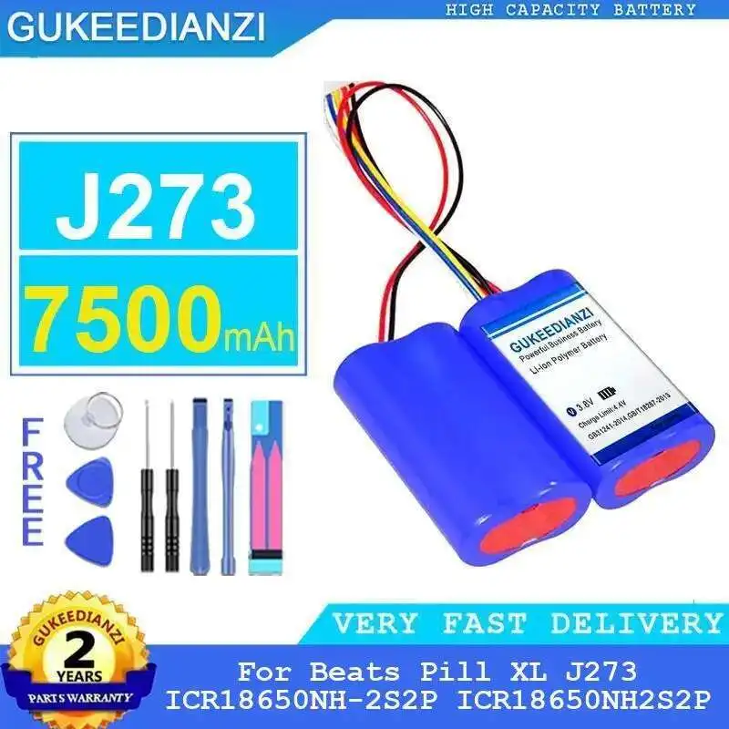 

For Beats Pill XL J273 ICR18650NH-2S2P ICR18650NH2S2P 7500Mah Safe Portable Speaker Battery