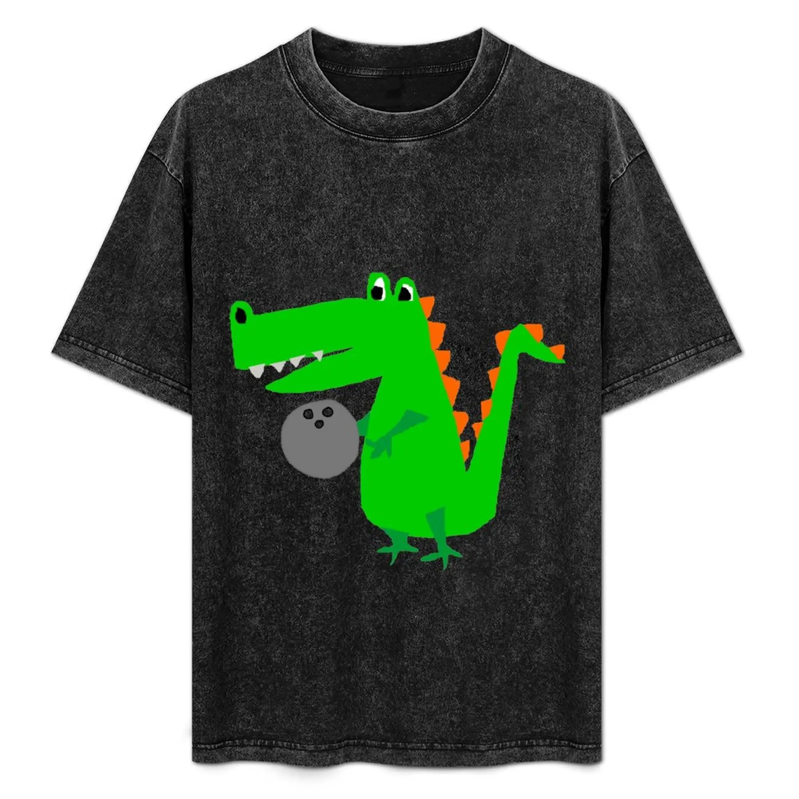 

Funny Alligator Bowling Cartoon T-Shirt Mechanic Work Tee Shirt