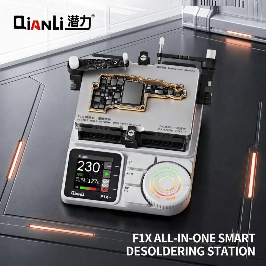 Qianli F1X Preheating Platform Intelligent Desoldering Station for iPhone X-17 Pro Max Layered/Degumming/Heating Repair Tool