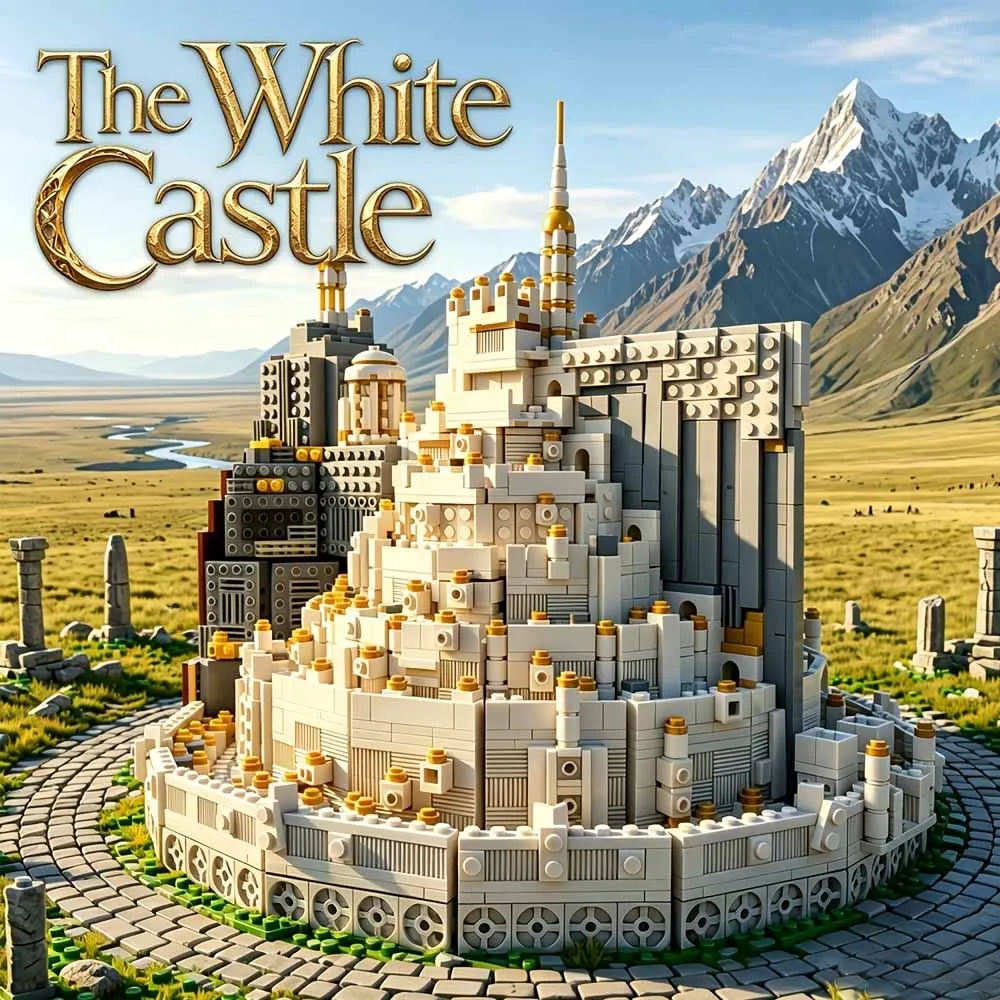 Películas 3857PCS MOC Anillos del Rey Señor de los Anillos Minas Tirith Ciudad Blanca Bloques de Construcción Castillo Modelo Modular Juguetes de Ensamblaje para Colección Regalos para Adultos