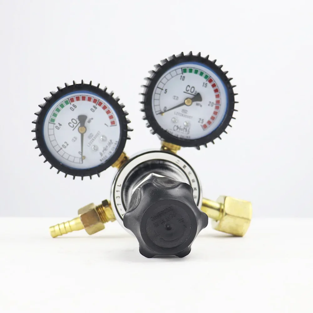 

Carbon Dioxide Decompressor Non-heating CO2 Gauge Pressure Gauge Carbon Dioxide Gauge G5/8 "-14 Out Body Zinc Alloy YQT-731LM