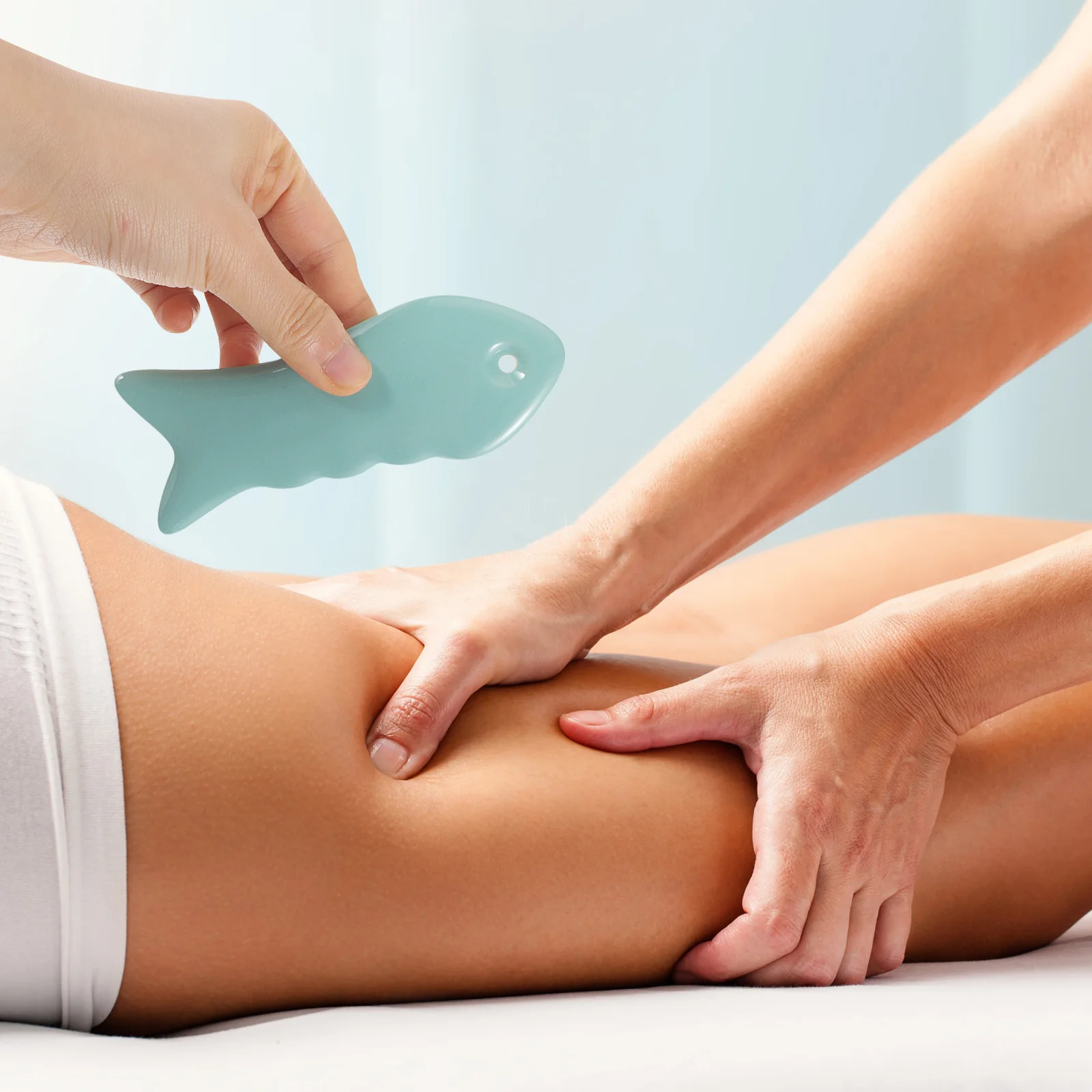 

Ceramic Guasha Board Massage Tool Body Scraper Smooth Edge Muscle Relaxation Shoulder Neck Back Pain Relief Spa Massager