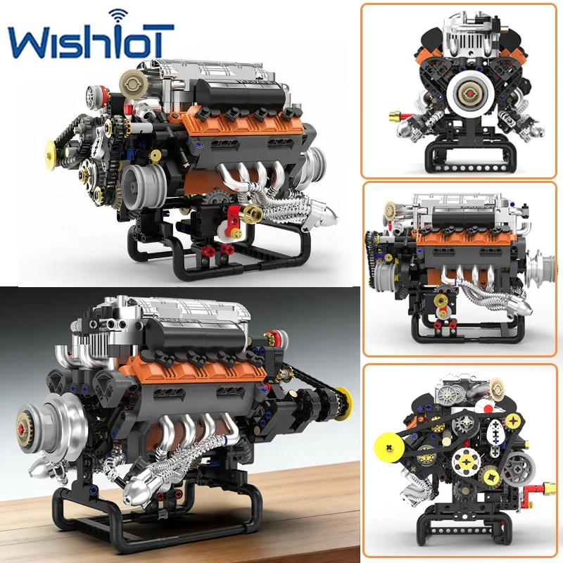 

Конструктор MOC V8 Engine K96215: Технологичный набор для сборки, 767 деталей, коллекционные украшения, игрушки, мелкие кирпичики, подарки для мальчиков