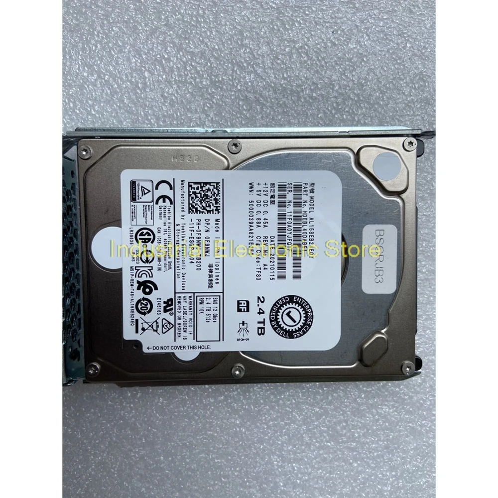 2.4TB For DELL R730 R740 AL15SEB24EQY 2.4T 10K SAS 2.5 0F9NWJ F9NWJ Server Hard Disk