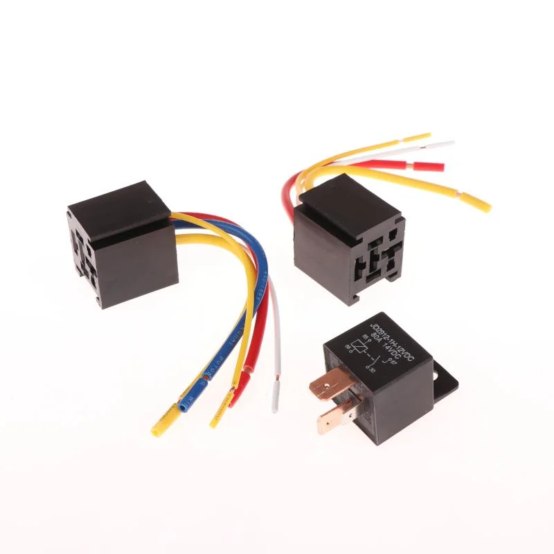 1 Set Head Light Air Conditioner Motorcycles DC12V DC24V Relay 80A 4/5 Pin Waterproof Automotive Relay With Wired Socket