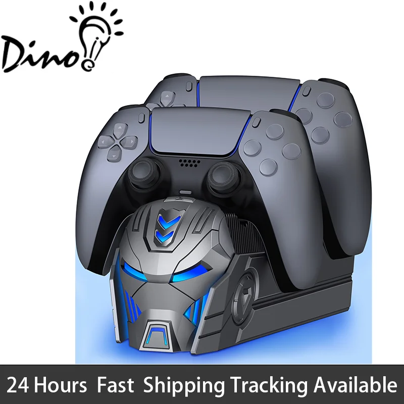 

For PlayStation 5 Dualsense Controllers Fast PS5 Dual Controller Stand Charger Dock-LED PS5 Controller Accessories