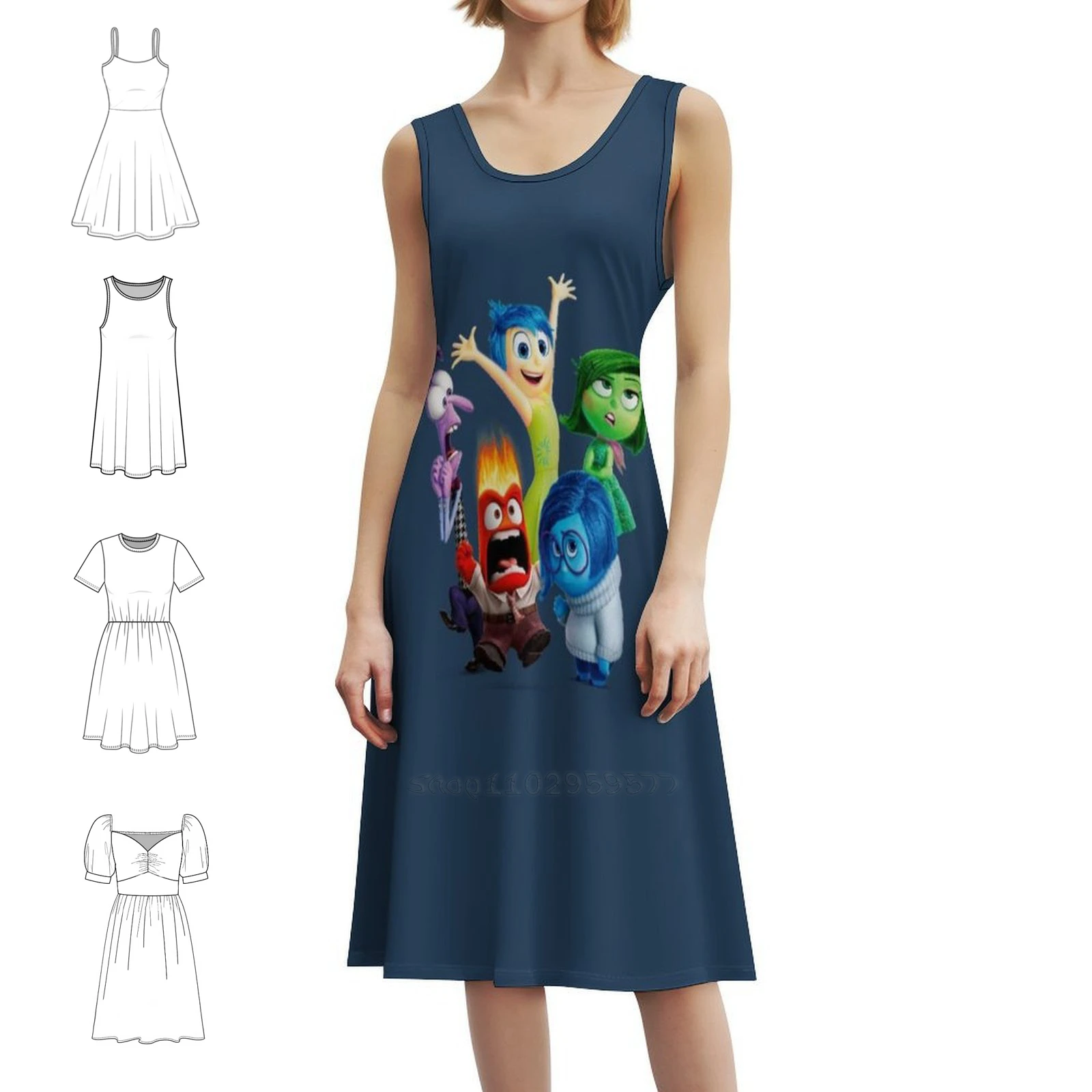 فستان سموك من الداخل والخارج للنساء للربيع والصيف فستان كاجوال للحفلات من الداخل إلى الخارج ملابس نسائية #1