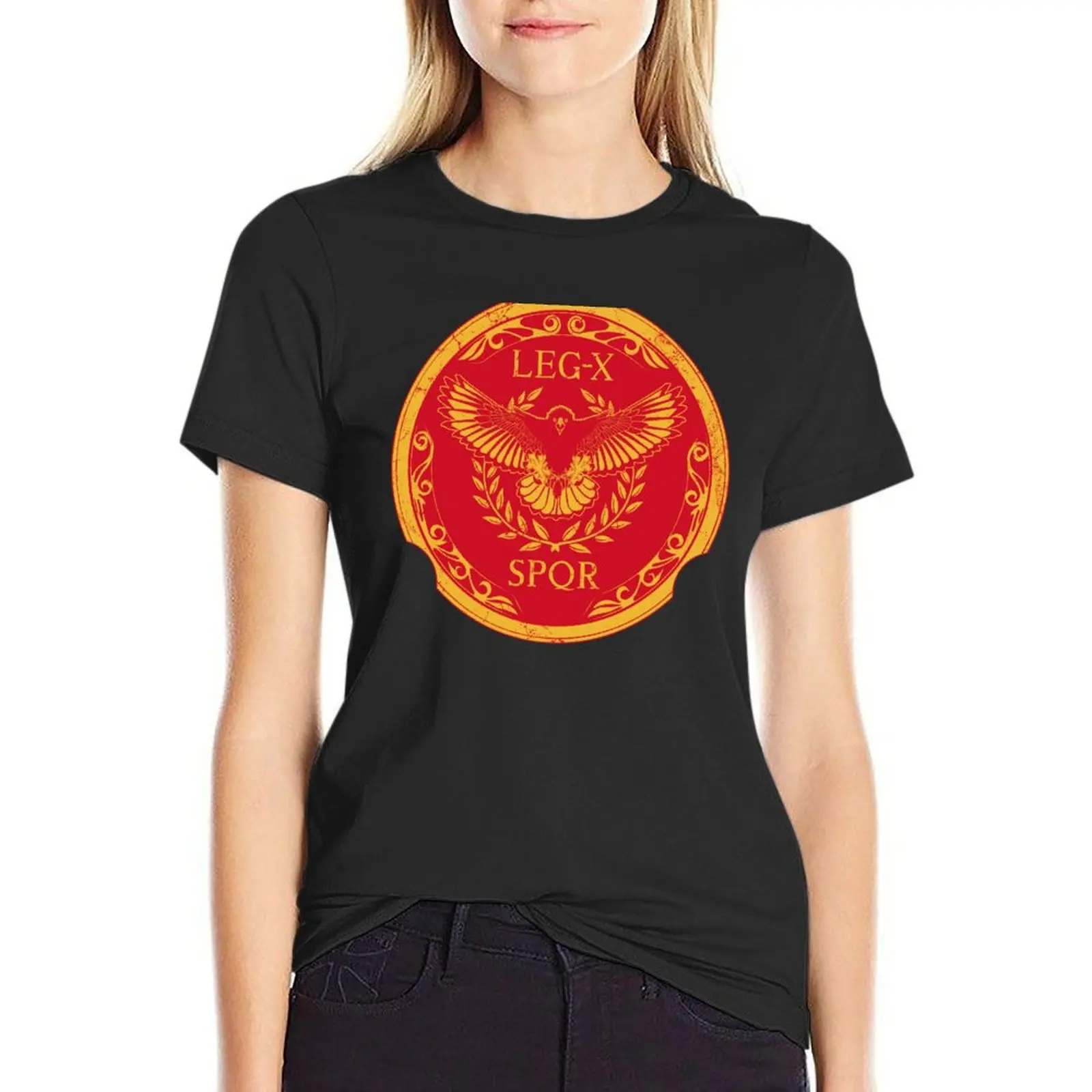 SPQR T-Shirt tees plus sizes Women's cotton t-shirt