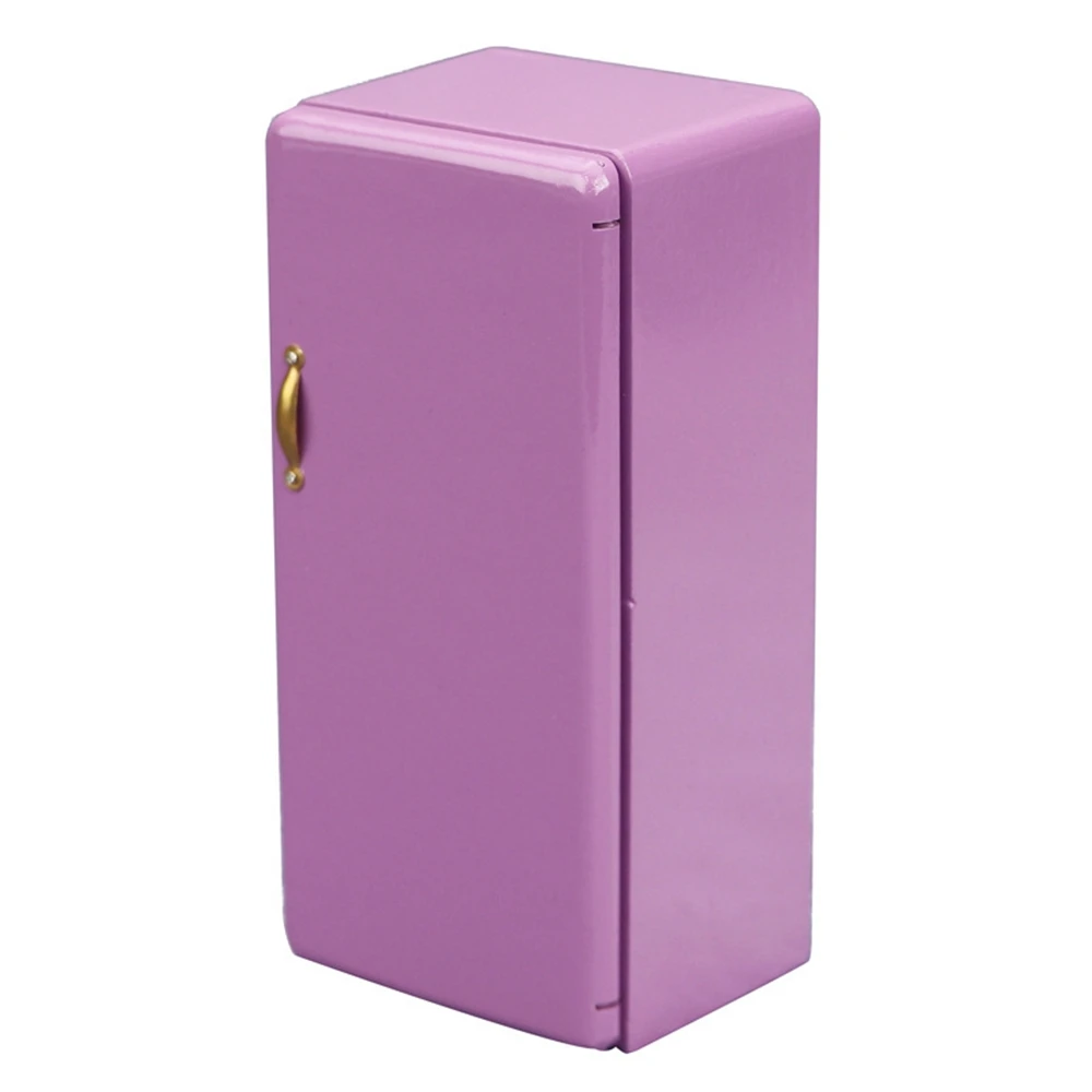 1 12 Échelle Dollhouse Meubles Réfrigérateur Modèle avec Deux Portes