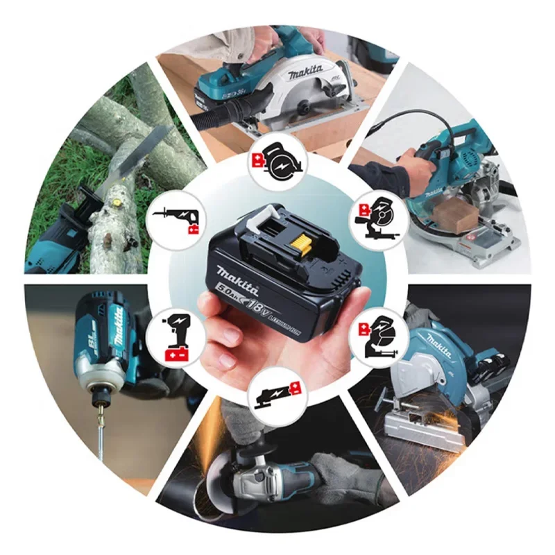 

100% Original Makita 6Ah/5Ah/2Ah for Makita 18V Battery BL1830B BL1850B BL1850 BL1840 BL1860 BL1815 Replacement Lithium Batteryl