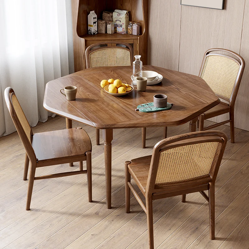 Nordic Natural Wooden Table Small Design European Luxury Extendable Kitchen Tables Dining Center Modern Mesa Comedor Furniture