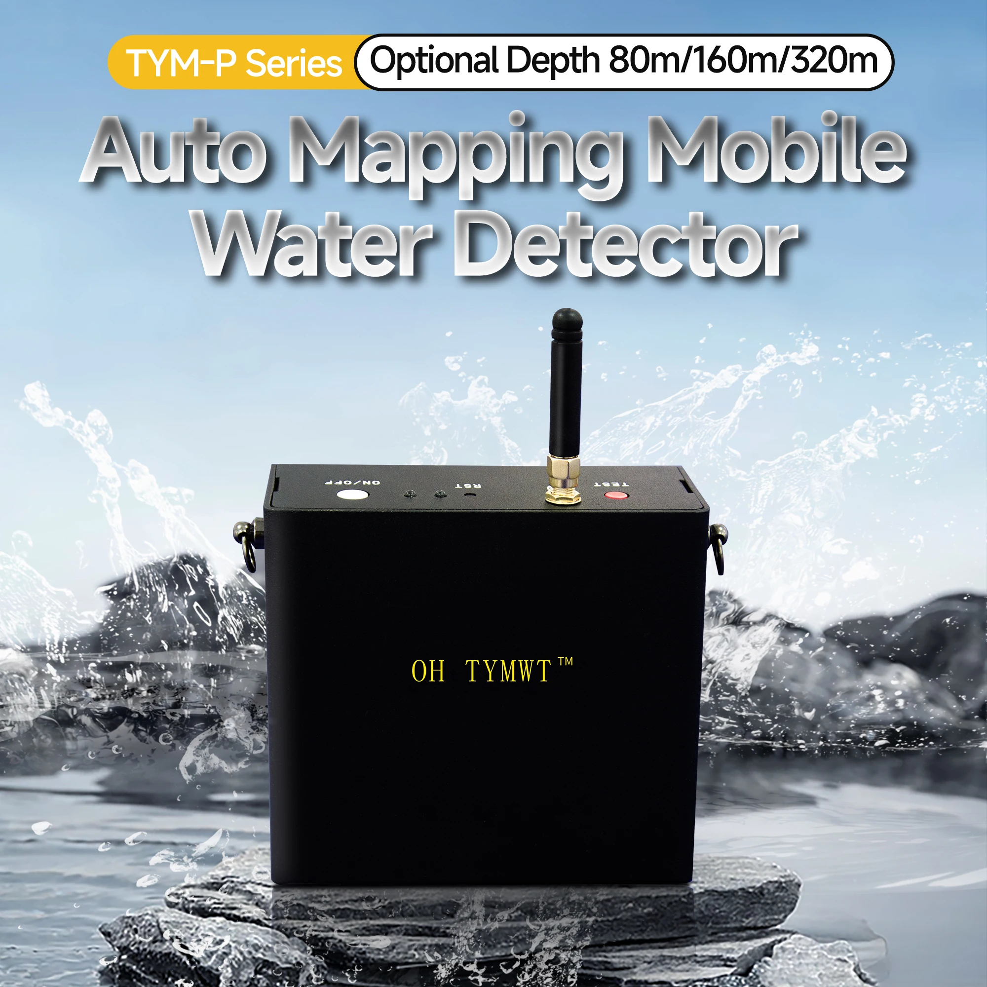 New TYM P Series Mobile Phone Underground Water Detector Geophysical 160m Survey Tools