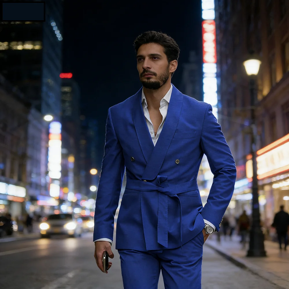 

Moda Nova Verde Formal 2-Piece Men's Tuxedo for Wedding Ceremony Graduation Ball Business Events - Green Smoking Suit for Groom