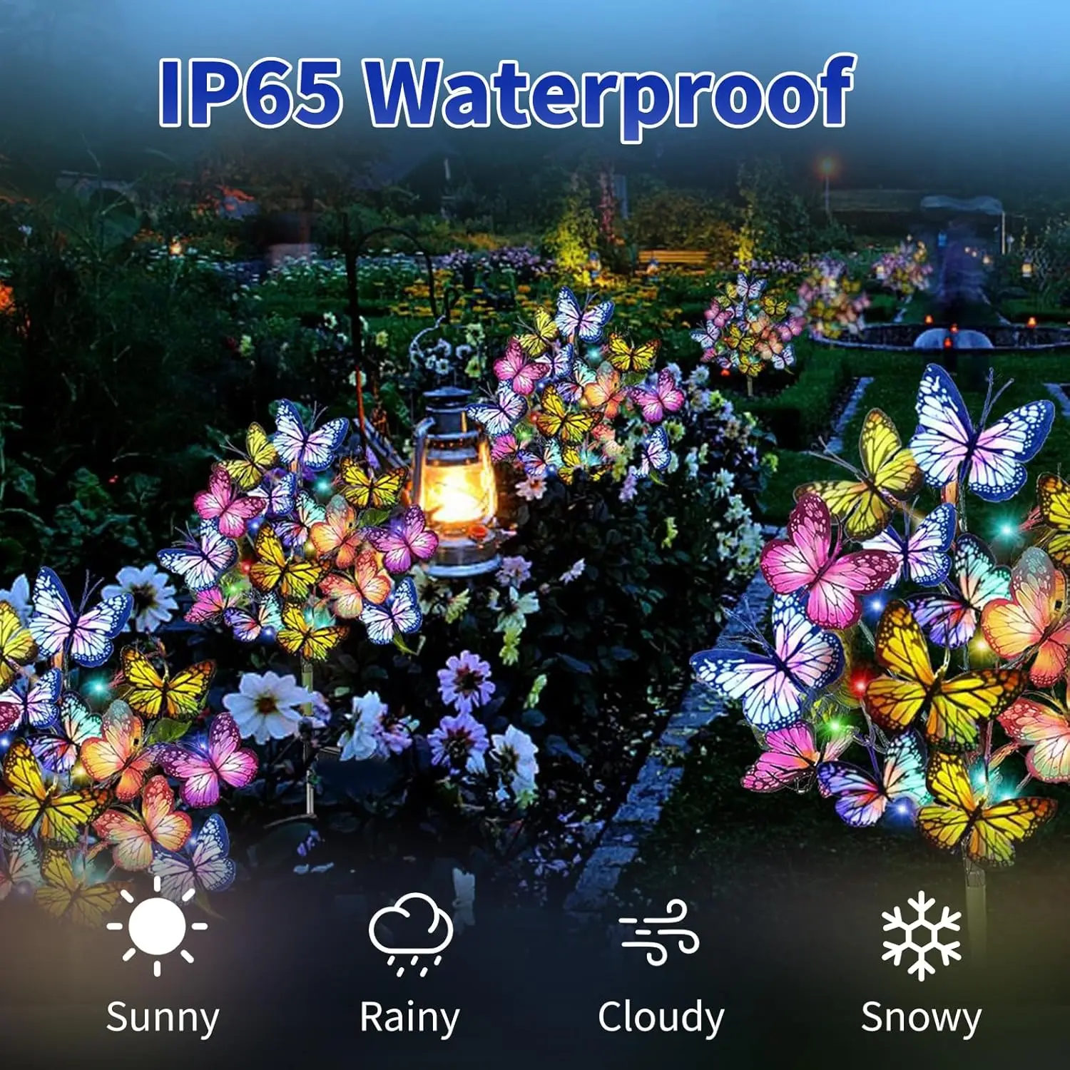 الطاقة الشمسية LED فراشة زهرة ضوء في الهواء الطلق محاكاة فراشة مصباح حديقة حديقة المناظر الطبيعية للماء للمنزل زينة عيد الميلاد