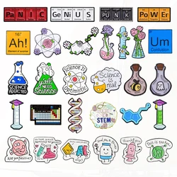 Table Molecular Element DNA Flower Test Tube Women Science Syringe Badge Punk Brooch Jewelry Trendy Science Enamel Pin Periodic