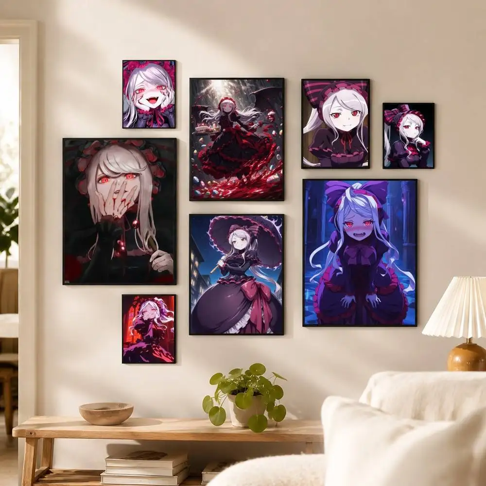 Anime O-Overlord Shalltear Bloodfallen Poster High Quality Dorm Living Room Aesthetic Wall Decoration Painting Stickers Gift