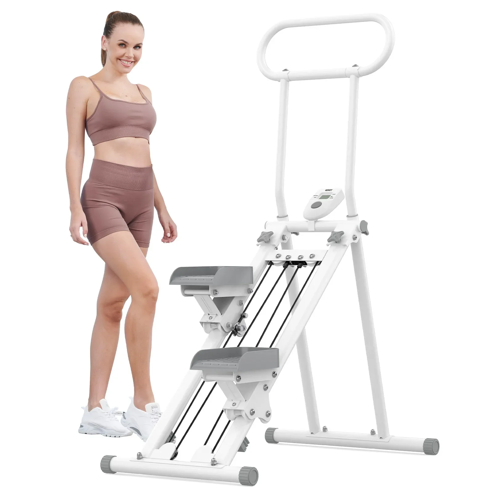 2026 Home Use Adjustable Incline Climbing Machine Metal Stair Climber For Fitness Workout Collapsible Design