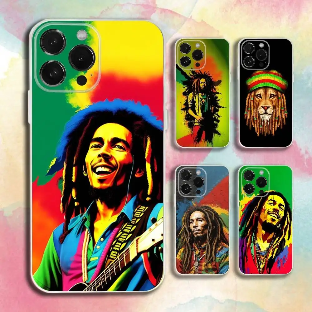 

Bob Marley Rasta Lion Phone Case For iPhone 16,15,14,13,12,11 Plus,Pro,Max,XR,XS,Plus,E,SE4,Mini Transparent Cover