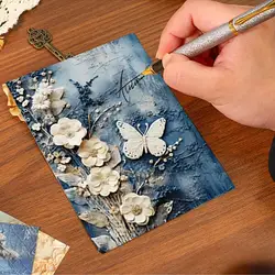 Floral Decoupage Paper Scrap Book Paper Floral Style Tearable Scrapbooking Decoupage Paper Multifunctional Art Crafts Supplies