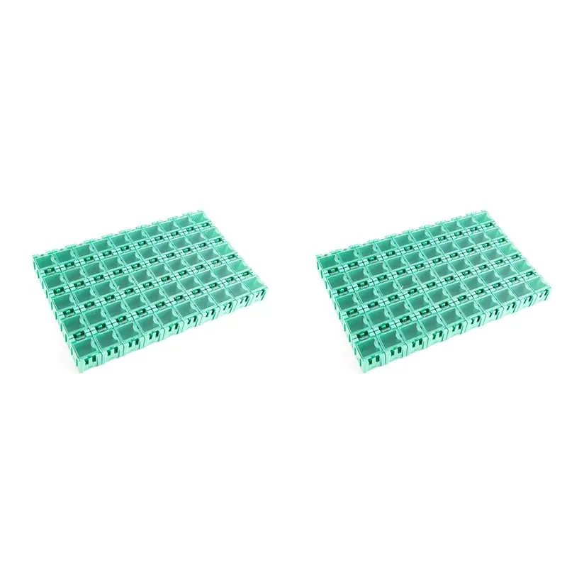 A74E-2X SMD SMT Electronic Component Container Mini Storage Boxes Kit Green
