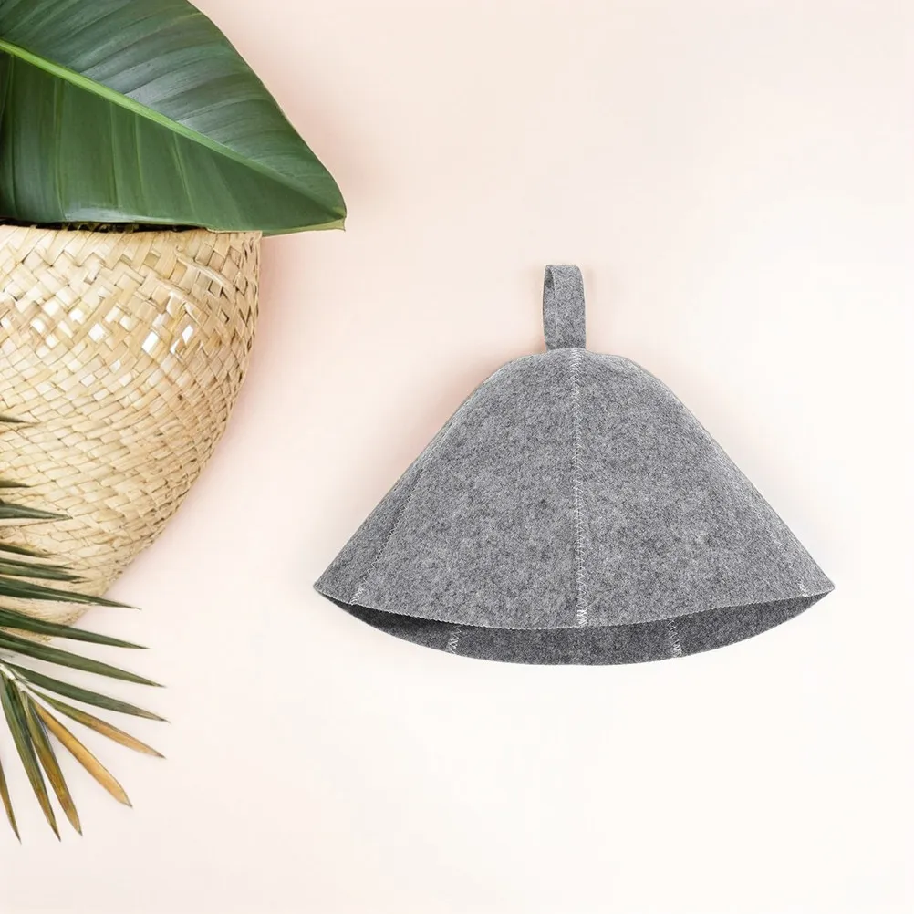 6Pcs Felt Sauna Hats Thickened Heat Insulation Caps Sweat Absorbent Comfortable Sauna Accessories for Men Women