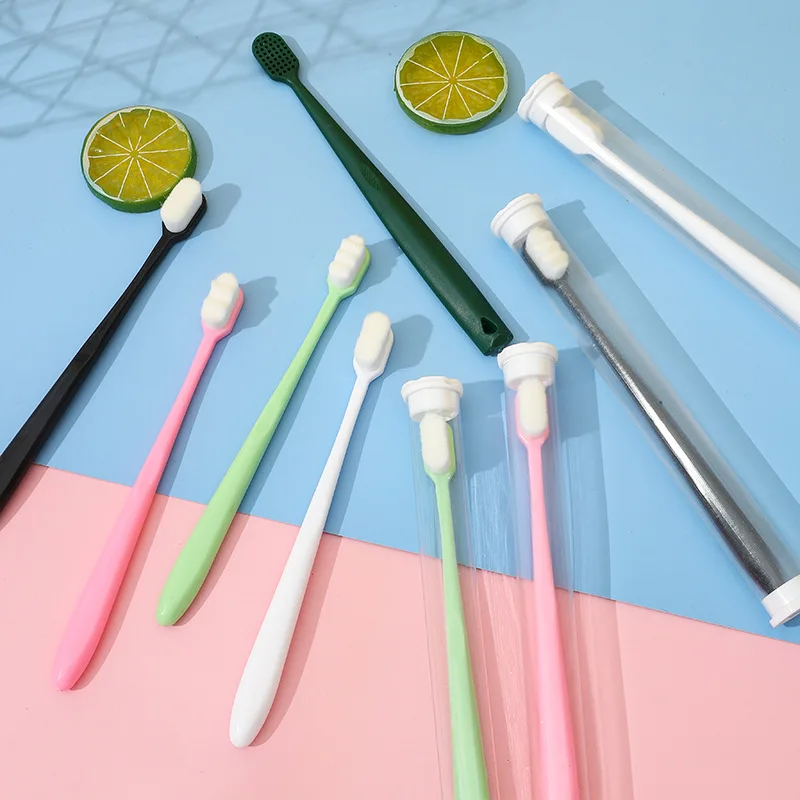 

3pcs/set Ultra-fine Soft Toothbrush Soft Bristle Adult Tooth Brush Teeth Deep Cleaning Portable Traveling Dental Oral Care Brush