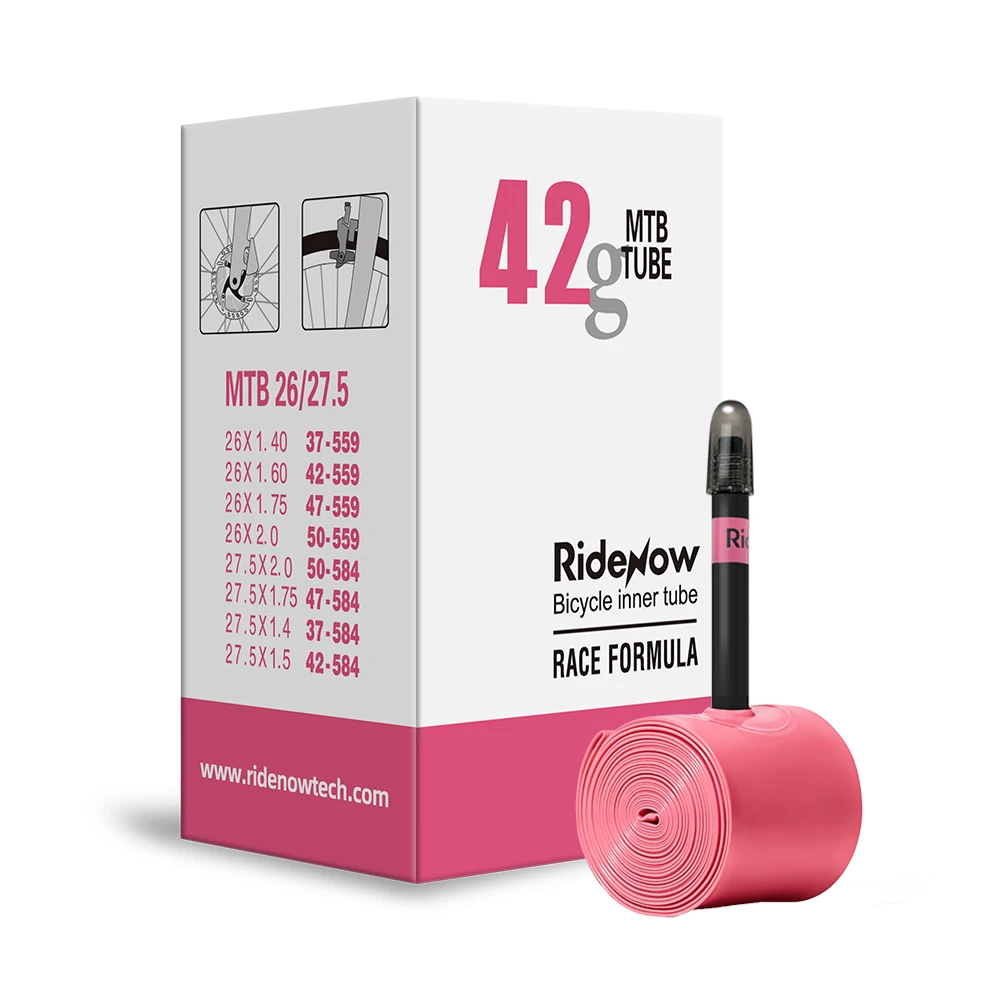 AliExpress Ridenow RideNow MTB Bicycle 42g TPU Inner Tube MTB26-27.5/559-584 1.3-20 Plastic / Alloy Valve Stem 2Piece Set