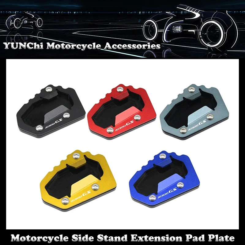 

Motorcycle CNC Kickstand Foot Side Stand Extension Pad Plate Bracket For BMW R1300R / R1300GS / Adventure 2023-2024