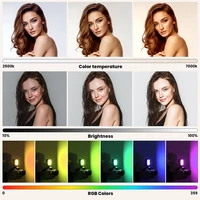 Pocket RGB Fill Light Portable LED Light Video Mini Fill Light For Camera Smartphone for GoPro Laptop Selfie Adjustable RGB Lamp 4