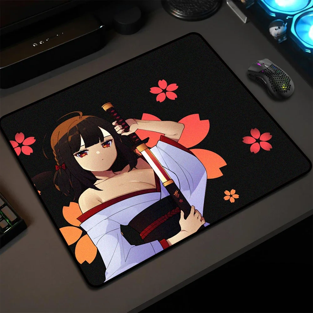 25x90 Anime YUki Aim Gaming Mouse Pad Anti-Slip Wear-Resistant Rubber Base Band Stitched Edge Keyboard Mat Suitable for Office