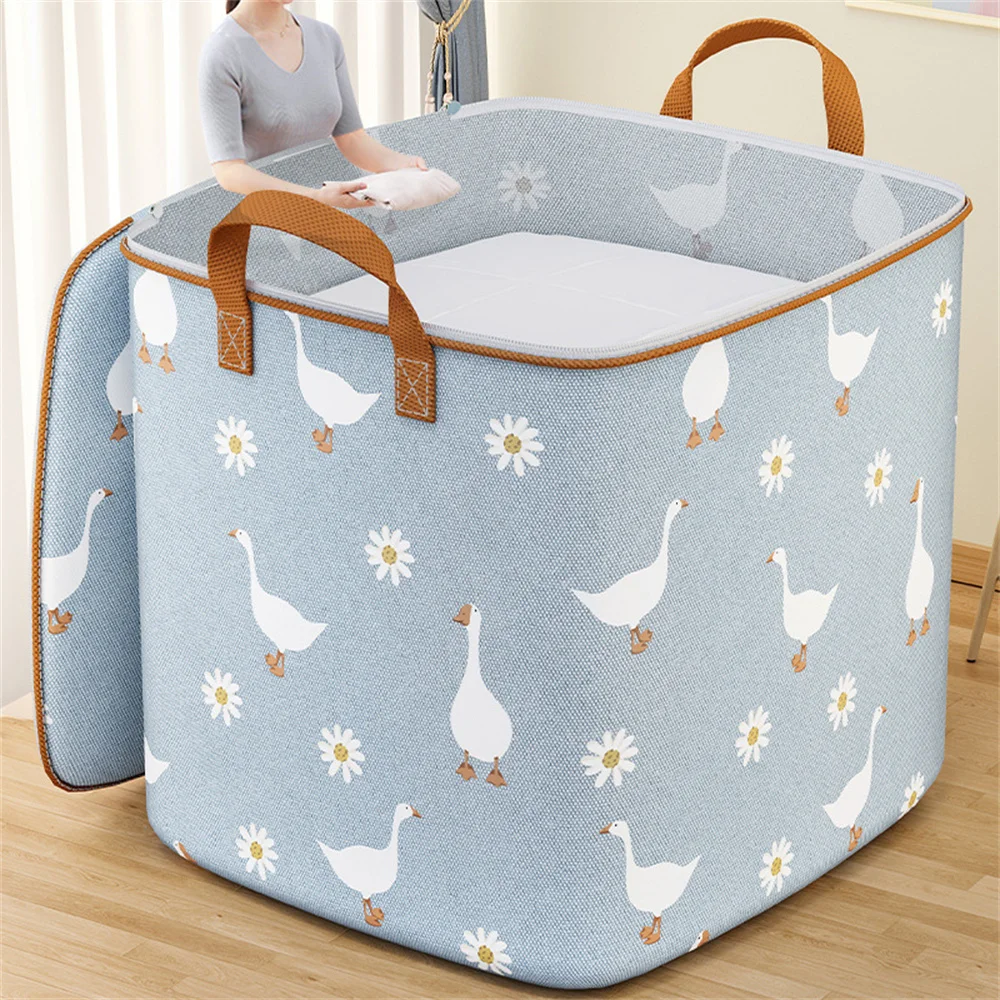 Foldable Clothes Quilt Storage Basket Closet Toys Organizer Non-Woven Box Large Capacity Sundries Stationery Jacket Pants Case