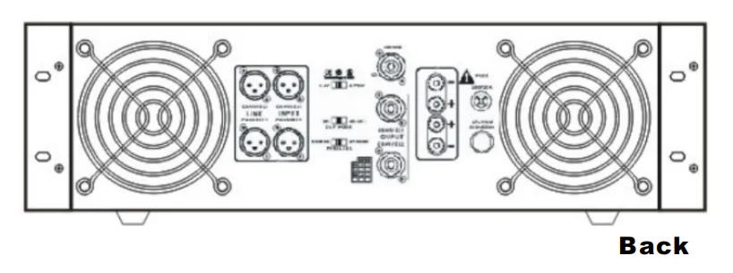 T 2*1200W Pawer Amplificador Stage/ Conference/ Home Sound 2 Channel 8 Ohm Bridge Power Amplifier
