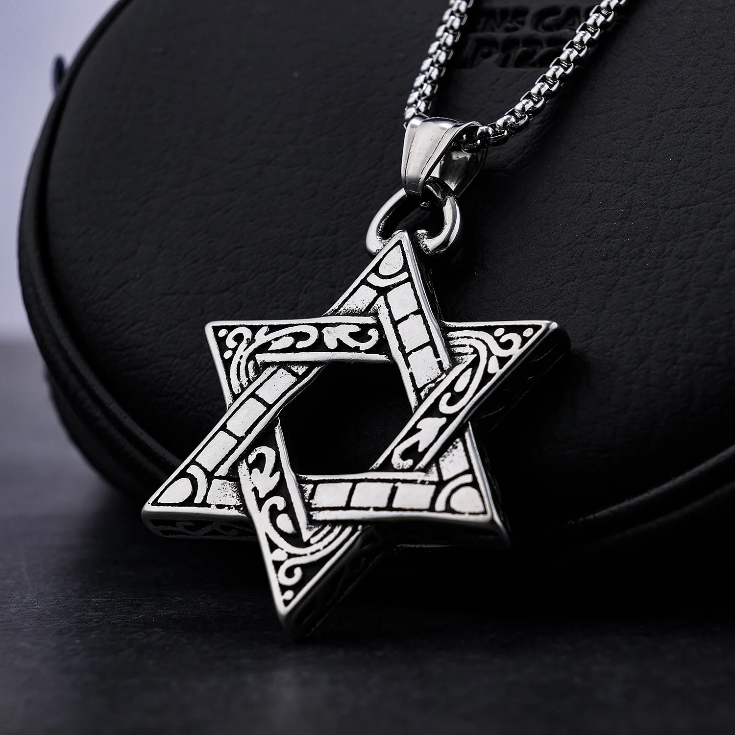 

Vintage Stainless Steel Six-pointed Star Pendant For Men's And Women's Fashion Trend Series Stainless Steel Jewelry