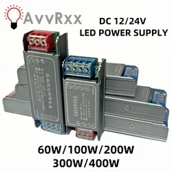 Zasilacz impulsowy DC 12V 24V AC176-264V Wyciszenie transformatorów oświetleniowych Sterownik światła LED Zasilacz 60W 100W 200W 300W 400W