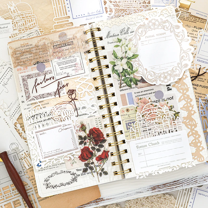 Imagem -04 - Retro Memo Pad Papel Decorativo Viagem ao Redor da Série Mundial Bonito Adorável 12 Pacotes por Lote