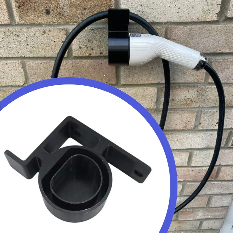 1pc Electric Vehicle Wall Mount Charger Bracket Type 2 EV 90 Deg Low Profile RH Automobiles Charging Accessories Bracket