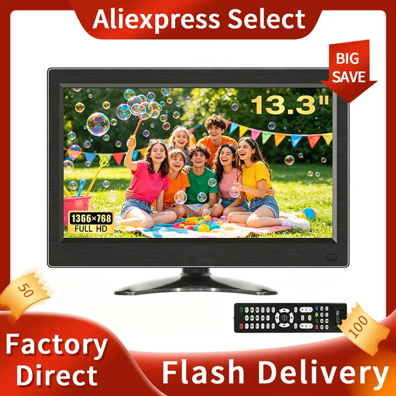 For Home Office 13.3-inch BNC Portable Monitor Laptop XBox PS4/TV Box Cell Phone PC Extension Mobile Laptop With Holder Stand