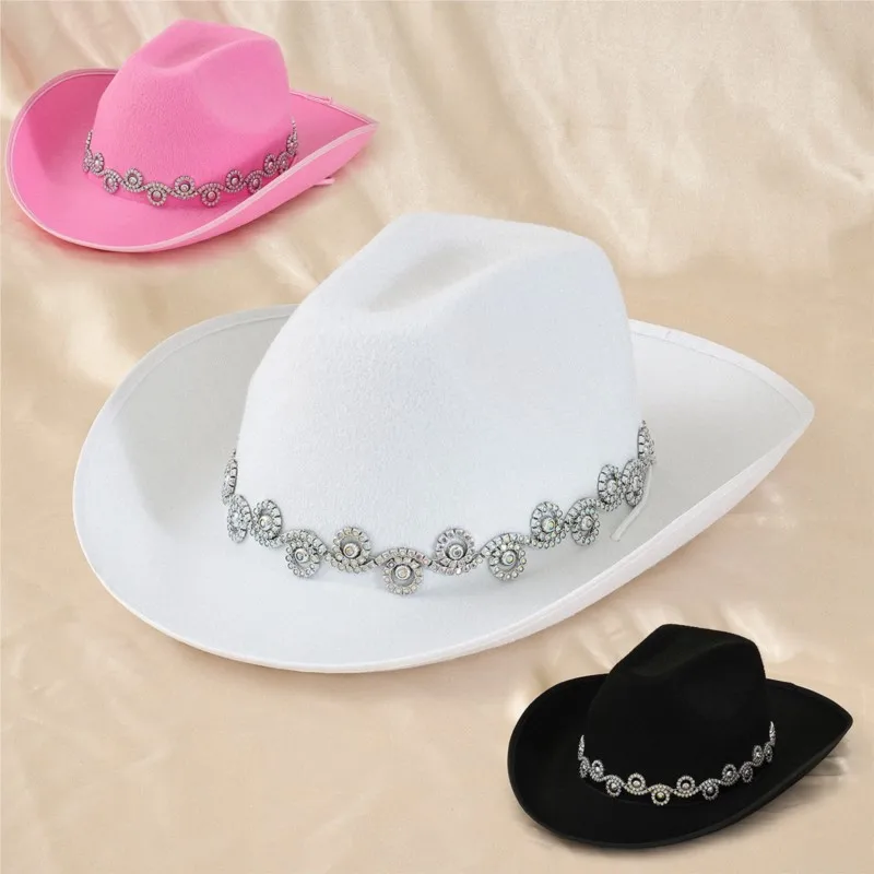 Ladies' sequined patterned water accessory top hat style party