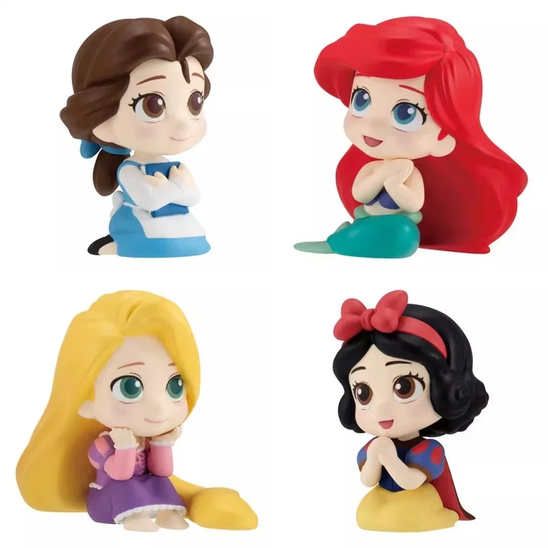 

Bandai Оригинальные 4 шт. Дисней Принцесса рабочие 2-3ル まち케ál matrimonio Игрушки для детей Подарок Коллекционная модель Украшения