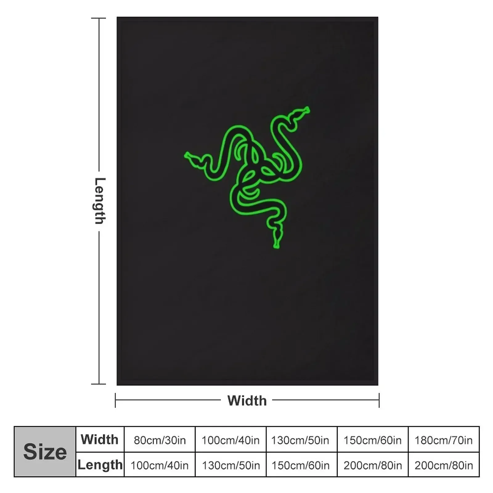 BEST SELLER - Razer Merchandise Essential T-Shirt Throw Blanket Nap decorative Blankets