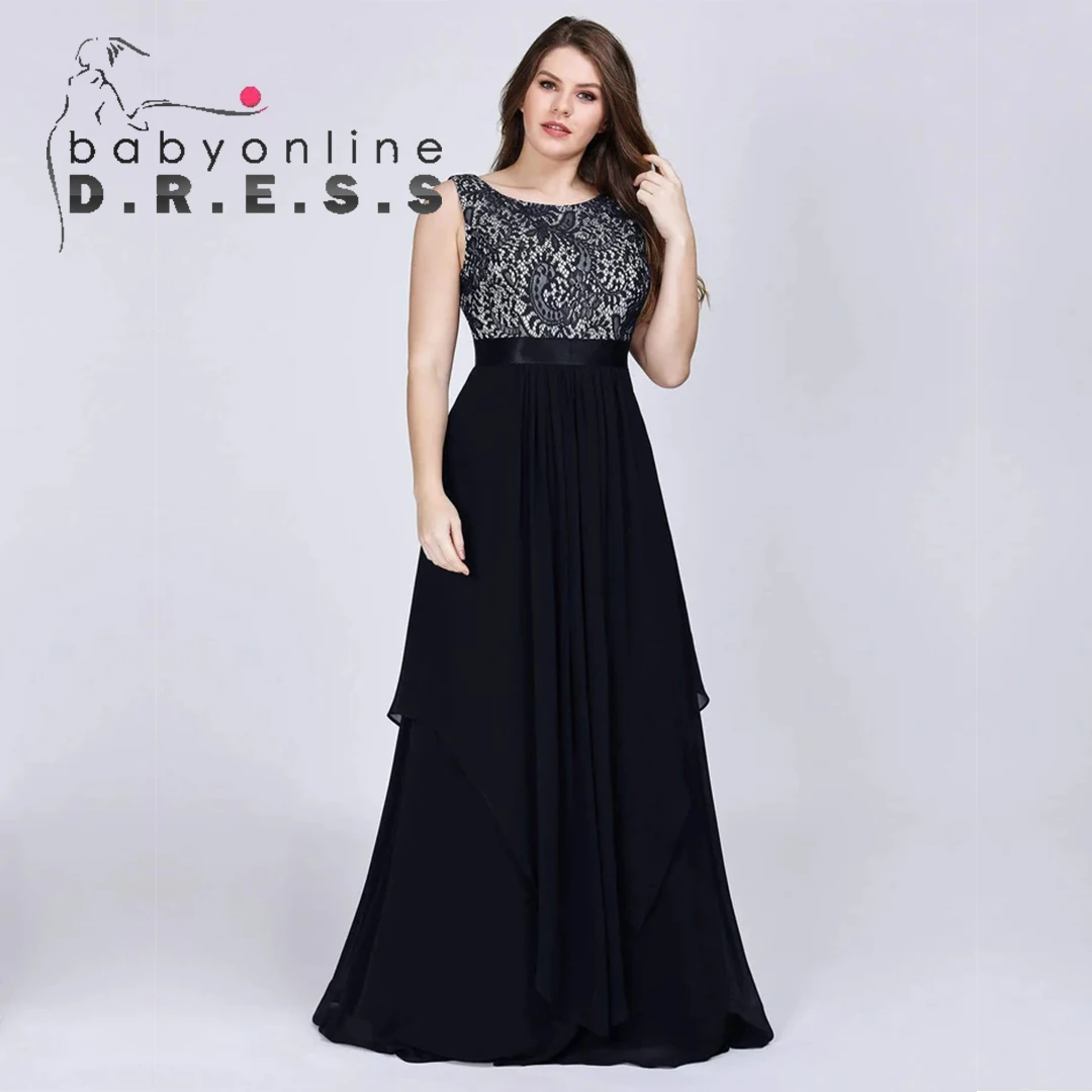 BABYONLINE Gorgeous Mother of Bride Dress  Lace Bodice V-back The Long High low design of Hem Chiffon Skirt Wedding Guest Clothe