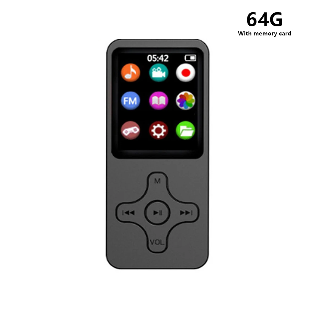 MP3 Player Pocket HiFi Music Speaker with Screen Radio Walking Running Digital Student Audio Recorder Conference  8G