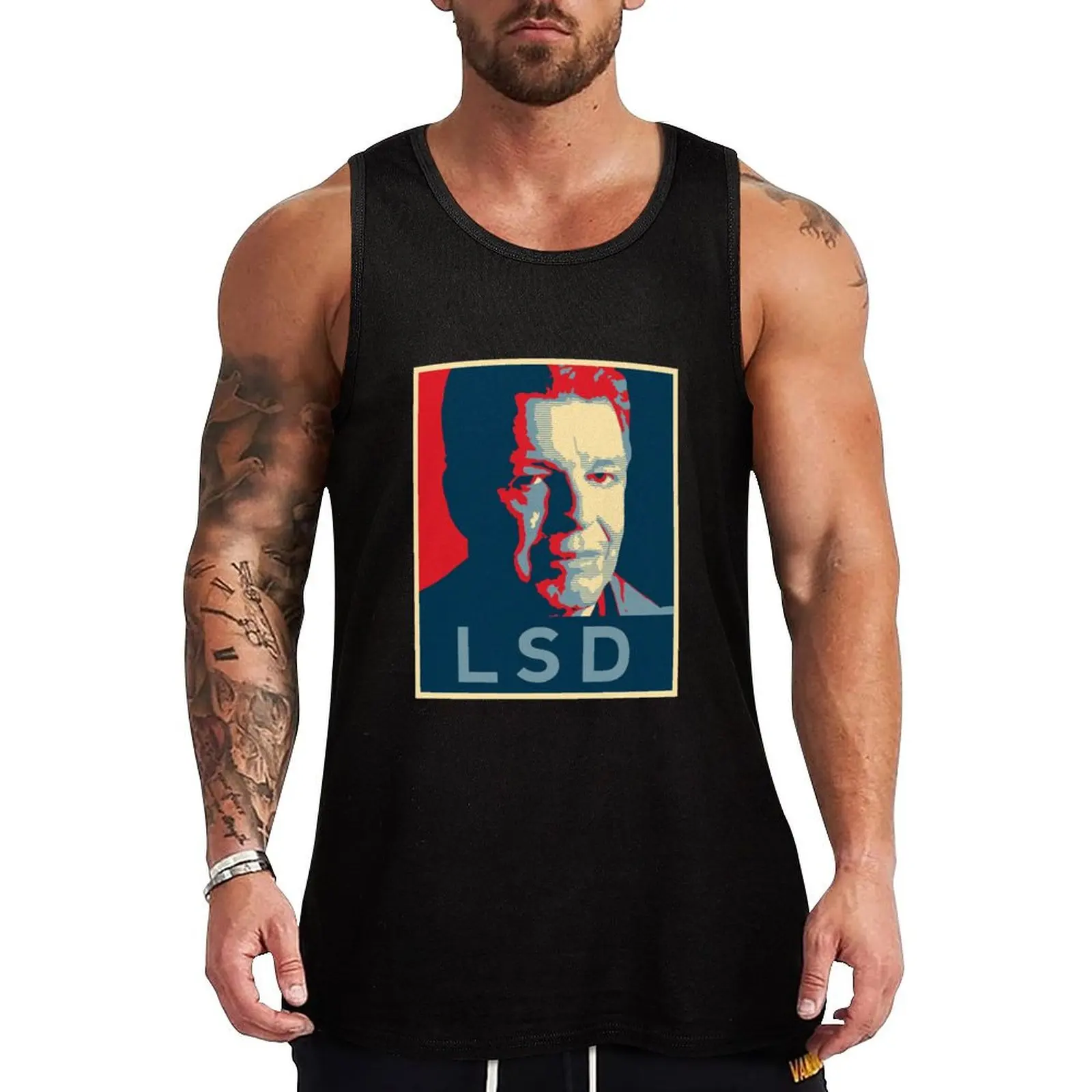 LSD Poster Tank Top Muscle fit Men's summer vest bodybuilding men