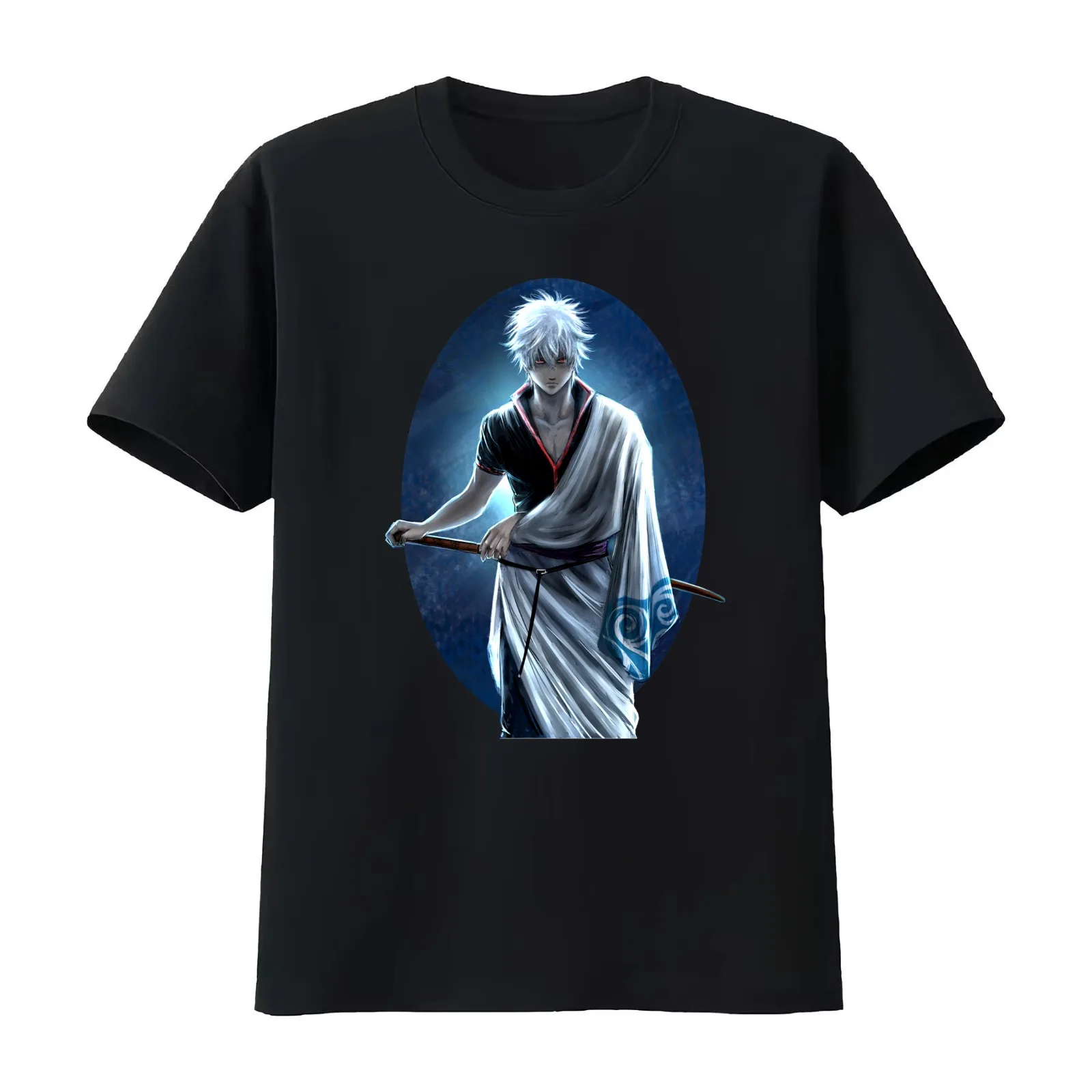 Gintoki Silver soul T-Shirt Summer Casual Cotton Tee Oversized Streetwear Tops Vintage Graphic Print Loose Fit Short Sleeve