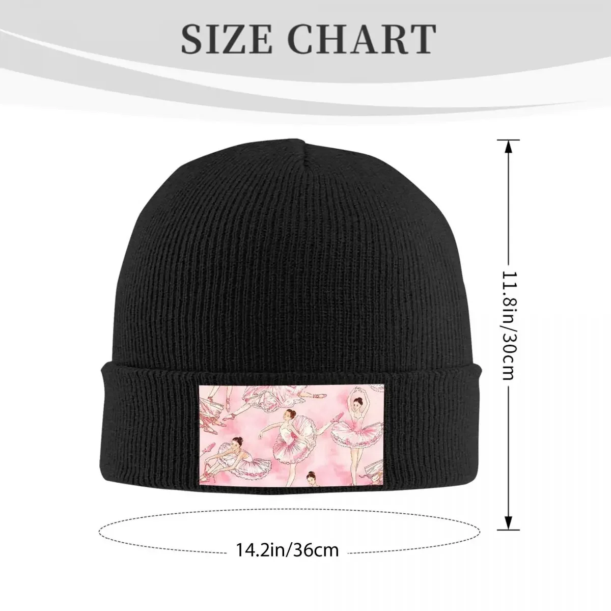 Ballet Dance Makes Me Free Ballerina Dancer Warm Knitted Cap Winter Knit Bonnet Hat Skullies Beanies Hip Hop Caps For Unisex