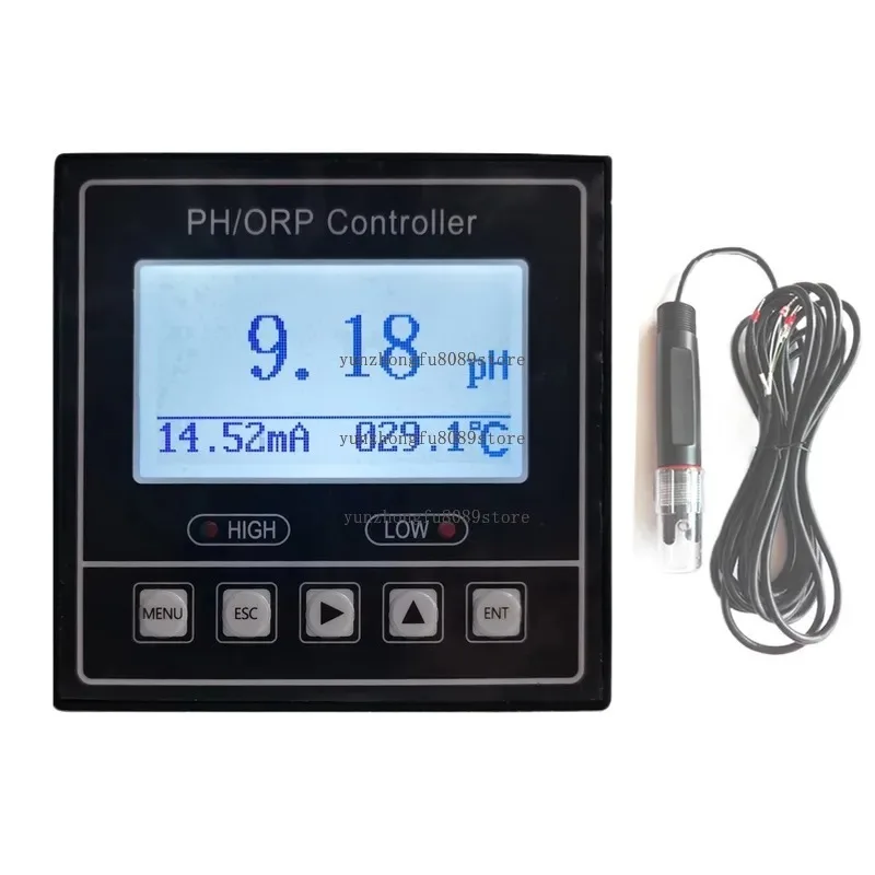 PH-6800 Online PH ORP Controller, Water Monitor Transmitter Meter, 4-20mA RS485 Output with Sensor